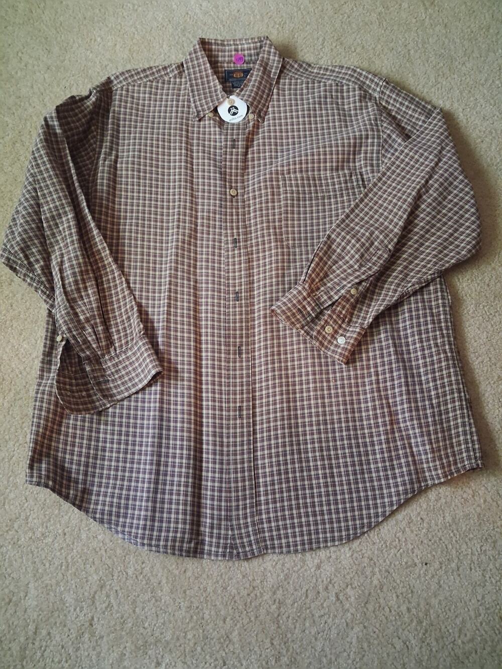 Mens Route 66 Button Up Plaid Shirt Men's Size Large